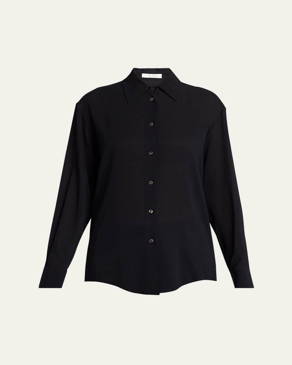 Elia Button Down Silk Blouse